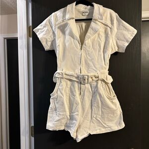 Show Me Your Mumu| Outlaw Romper| White Belted Romper